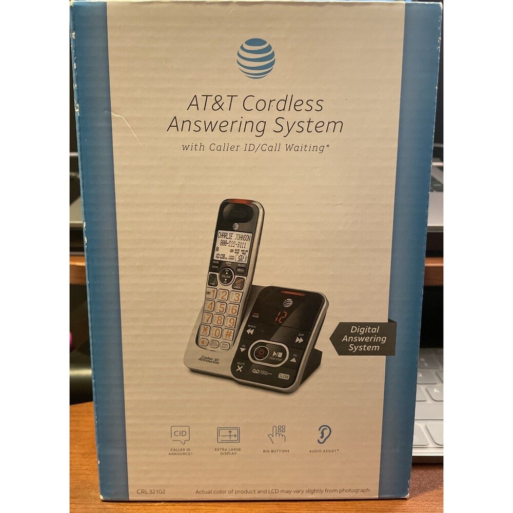 AT&T CRL32102 Big Button HD Cordless Phone Answering System With Caller ID NEW!
